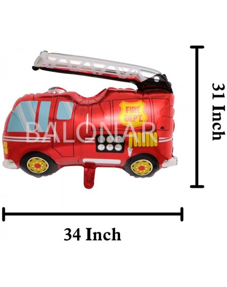 Balloons 7PCS Train Ambulance Police Car School Bus Fire Truck Tank Foil Balloons Vehicles Balloons for Child Birthday Party ...
