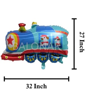 Balloons 7PCS Train Ambulance Police Car School Bus Fire Truck Tank Foil Balloons Vehicles Balloons for Child Birthday Party ...