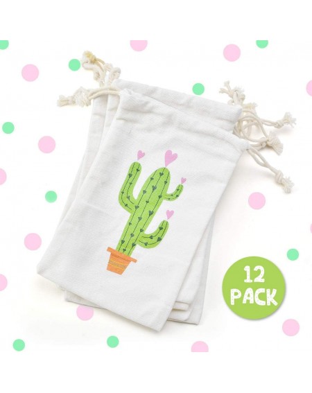Party Favors Cactus Party Favor Bags Fiesta Drawstring Candy Loot Bags for Birthday Party Baby Shower Bachelorette Wedding 12...