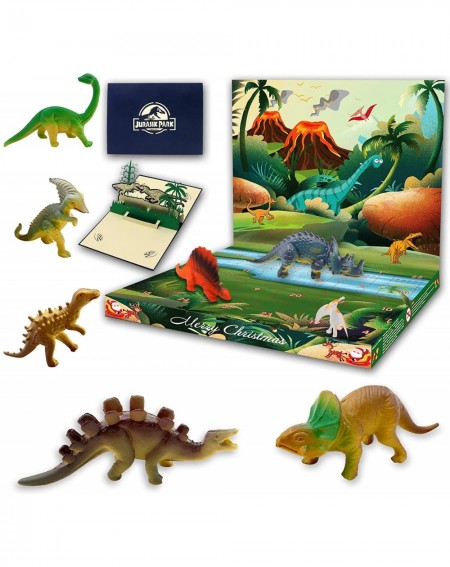 Dinosaurs Advent Calendar - DIY Kit - Countdown to for Kids Boys Girls Teens with a 3D Greeting Card - C819C23D888