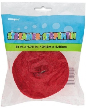 Streamers 81ft Red Crepe Paper Streamers party decoration - Red - C611253BKTR $8.20
