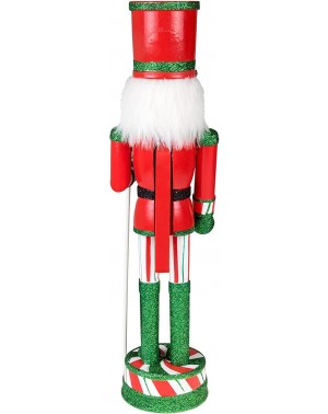 Nutcrackers Peppermint Nutcracker - Traditional Christmas Decor - with Peppermint Scepter - Wearing Colorful Sparkled Shirt -...