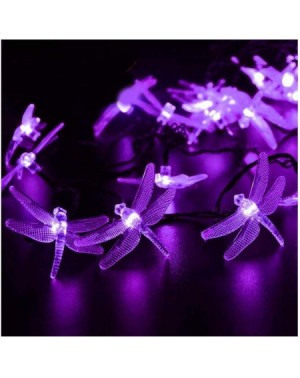 Outdoor String Lights Solar String Lights 20Ft 30LED Dragonfly Shaped Waterproof Fairy Decoration Lighting for Indoor/Outdoor...