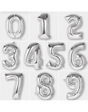Balloons 40 Inch Jumbo Silver Number 1 Balloon Giant Prom Balloons Helium Foil Mylar Huge Number Balloons 0 to 9 for Birthday...