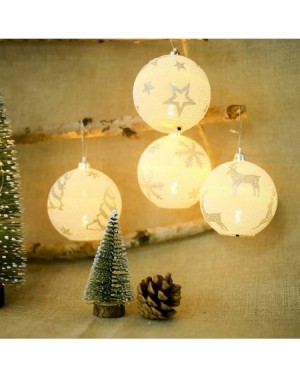 Ornaments 20 Pcs DIY Hanging Clear Plastic Fillable Ornament Balls-With Removable Silver Metal Cap- Each Has A Silver Rope- f...