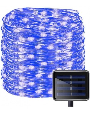 Outdoor String Lights Solar Powered Coppr Wire String Lights-50ft/150LED Outdoor Garden Decoration Copper Wire Christmas Stri...