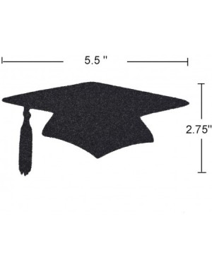 Confetti Grad Caps Confetti Black Glitter for Graduation Party Decorations Graduation Table Decor Class of 2020 High School C...