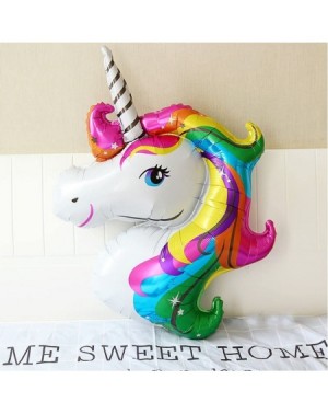 Balloons 34" Colorful Rainbow Unicorn Balloons Birthday Party Supplies Kids Birthday Decorations- Colorful Baby Shower Decora...