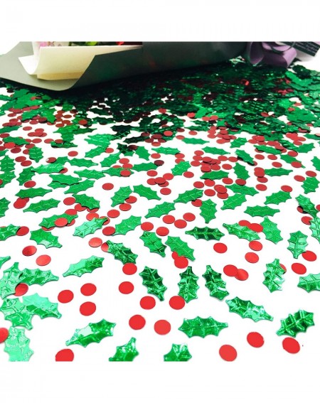 Confetti Christmas Confetti Xmas Holiday Sequins Sprinkles Part Party Table Decoration Supplies or DIY (Holly Berries) - Holl...