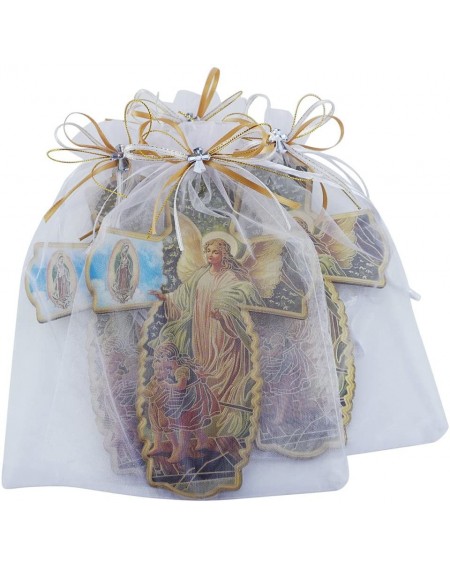 Favors Guardian Angel Wall Cross in Decorated Organza Bag 12PCS Baptism Favor/Christening Favor/First Communion Favor - CC183...