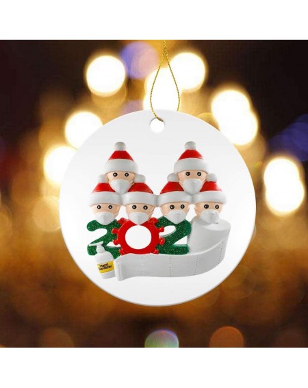 Ornaments 2020 Quarantine Ornaments Christmas Tree Decoration Lighted Pendant Christmas Ornament Home Decor Gift(F) - F - C41...