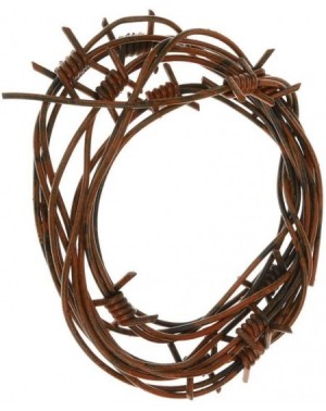 Banners & Garlands 8 Foot Fake Rusted Barbed Wire Decoration- Brown - Brown - C7186MKYIGI $8.89