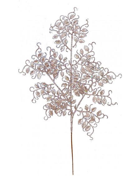 Swags Glitter Mini Ruscus Leaf Aritificial Spray Christmas-Decor- 22"- Rose Gold- 12 Piece - Rose Gold - C018A6OURYT $50.98