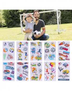 Banners Soccer Happy Birthday Banner with 10 Pack Soccer Tattoo Stickers- Soccer Party Supplies Decorations- Soccer Theme Hap...