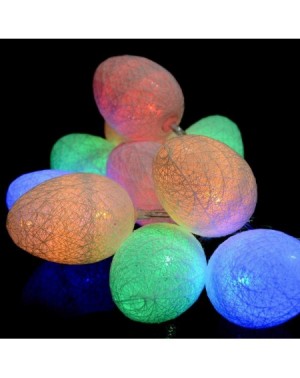 Indoor String Lights Easter Egg LED String Light 3.5ft with 10 Eggs Ornament Battery Powered Colorful Light Up Eggs for Easte...