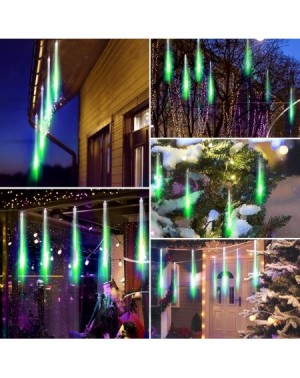 Outdoor String Lights Meteor Shower Lights Falling Rain Lights Christmas Lights 30cm 8 Tube 192 LEDs Fairy String Lights for ...