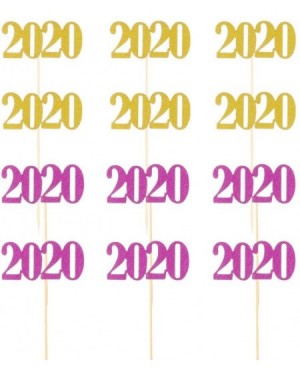 Centerpieces 48Pcs 2020 Cake Toppers Picks Glitter for Birthday Party Decor Dessert Decoration - CD197QZLNWL $17.43