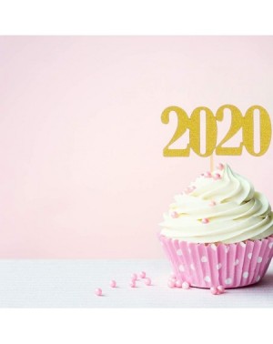 Centerpieces 48Pcs 2020 Cake Toppers Picks Glitter for Birthday Party Decor Dessert Decoration - CD197QZLNWL $10.27