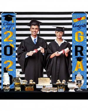 Banners & Garlands 2020 Graduation Decorations - Blue Class of 2020 Congrats Grad Porch Sign- Graduation Party Supplies 2020-...