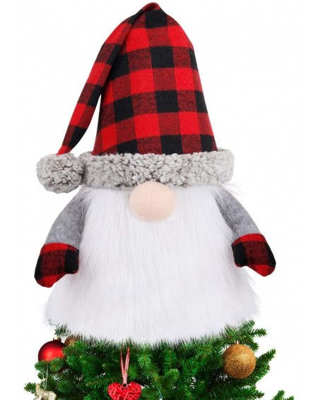 Christmas Ornaments Scandinavian Decorations - Plaid Hat - CG198G5L8H7