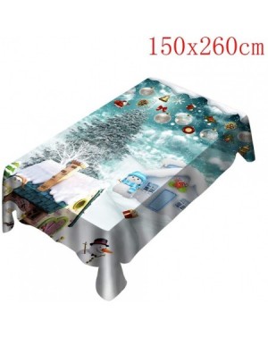 Swags Christmas Tablecloth/Chair Cover Snowman Printing Christmas Table Home Dining Table Chair Xmas Decoration - B - CK18A7H...