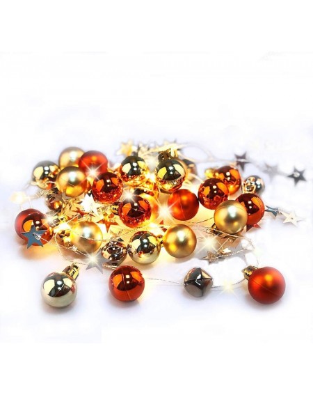Garlands Christmas Ornaments with Lights Battery Operated Tree Ball Lights with Jingle Bell and Twinkle Star 6.56FT 20LED Fai...