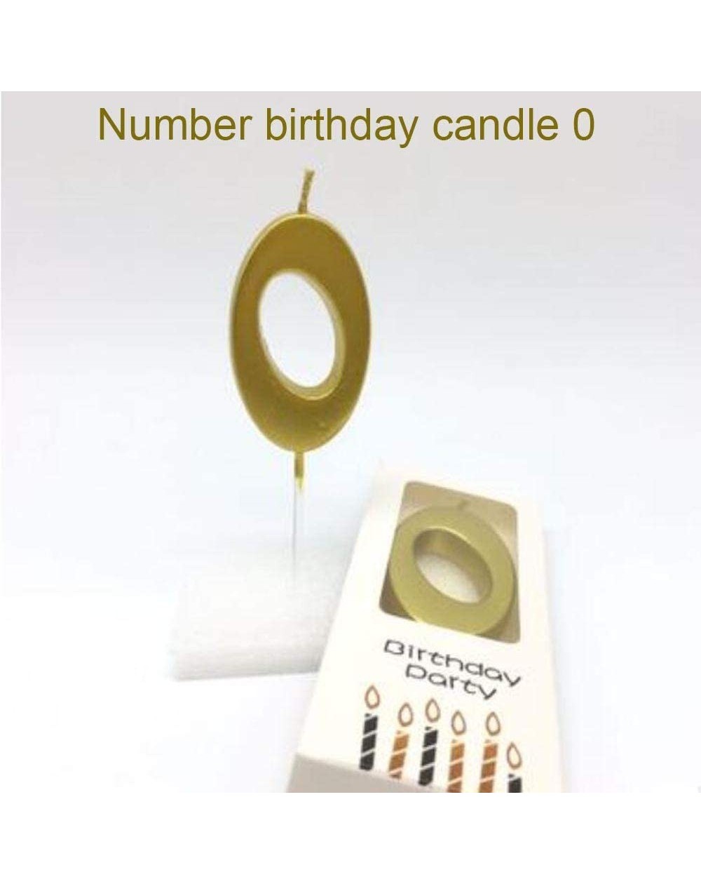 Birthday Candles Gold Birthday Candles 2.2 Inches Glitter Birthday Cake Candles Number Candles Cake Topper Decoration for Wed...