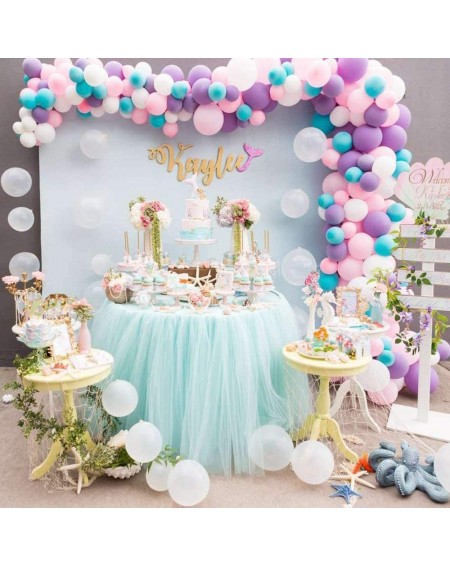 Balloons Mermaid Birthday Party Decorations- Happy Birthday Decoration Banners- Paper Tassel- Balloons for Girl Sea Themed Bi...