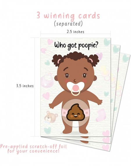 Party Games & Activities Baby Shower Games 33 Raffle Cards- Party Hearty- Poopie Emoji Scratch Off Lottery Tickets- Girl Afri...
