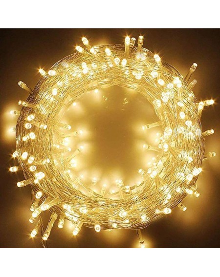 Indoor String Lights Christmas String Light 33Ft 100 LED Warm White 8 Modes Indoor/Outdoor String Lights Connectable Plug in ...