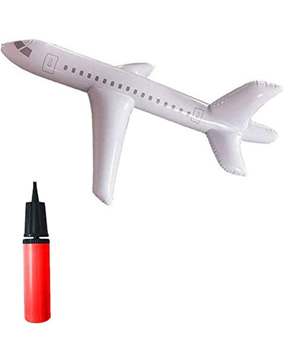 Party Games & Activities Large Inflatable Airplane- Jumbo Jet Toy Blow Up Toy Kids Costume Party Pool with Inflator (120inch)...