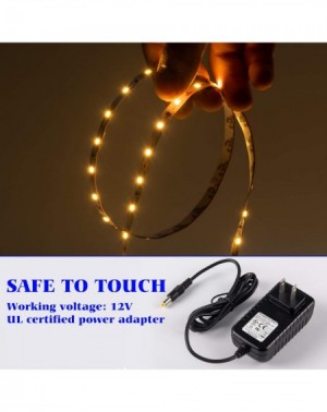 Rope Lights Led Strip Rope Lights Warm White Touch Dimmable 3000K 16.4ft/5m 300 LEDs 2835 with UL Power Adapter Non Waterproo...