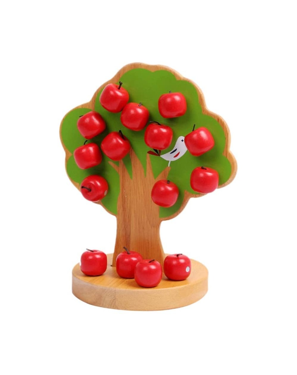 Favors 1pc Kids Baby Magnetic Wooden Apple Tree Preschool Training Educational Toy Set Toys DIY Building Blocks Playset for T...