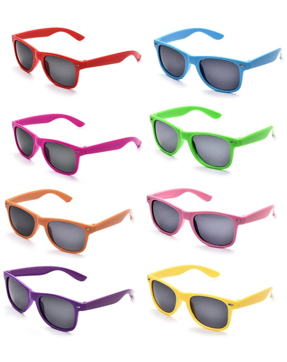 Favors Neon Colors Party Favor Supplies Unisex Sunglasses Pack of 8 (Multicolor) - Multicolor - CW186D2XTNE $14.53