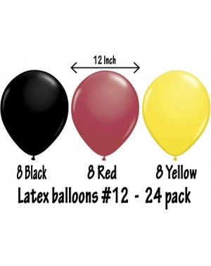 Balloons Mickey Theme party supplies Colors Decorations Latex Balloon 24 PACK DISNEY red black and yellow balloons birthday p...