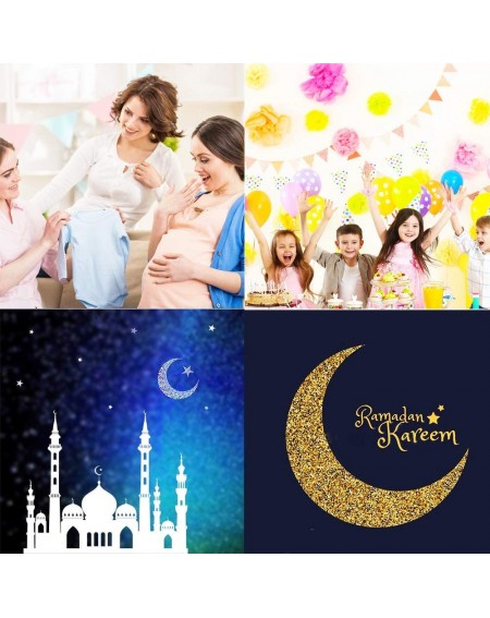 Banners & Garlands Ramadan Decorations Banner Gold Glitter Moon Stars Garland Eid Mubarak Decorations for Home - Moon Star Ba...