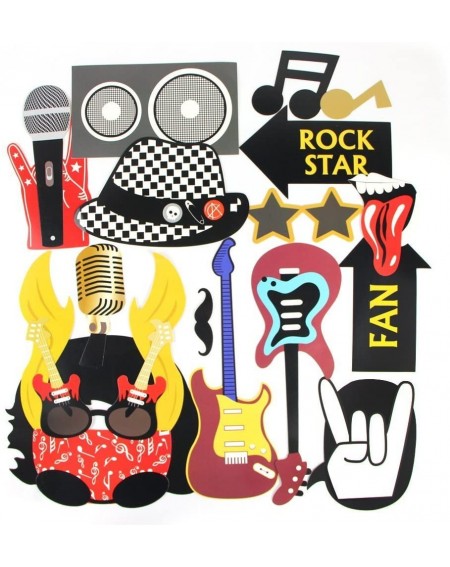Photobooth Props Rock Star Party Photo Booth Props Western Society Culture Jazz Music Rock and Roll Party Decorations Accesso...