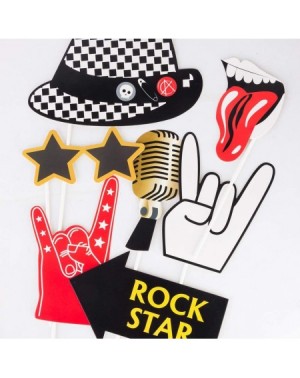 Photobooth Props Rock Star Party Photo Booth Props Western Society Culture Jazz Music Rock and Roll Party Decorations Accesso...
