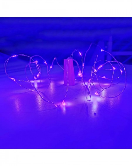 Indoor String Lights 10 Packs 20 LED Wine Bottle Cork Starry String Lights Battery Operated Fairy Night Wire Lights for DIY W...