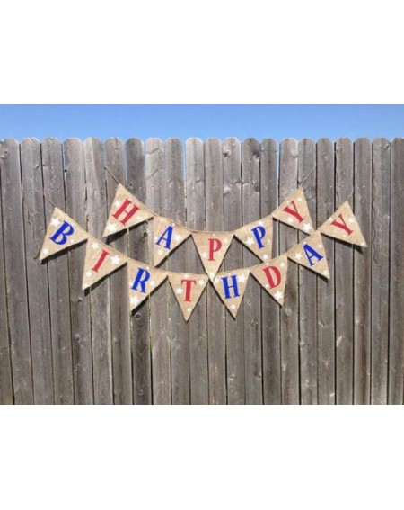 Banners & Garlands HAPPY BIRTHDAY Banner 4th of July Banner America Independence Day Garland Bunting Banner Memorial Day Vete...