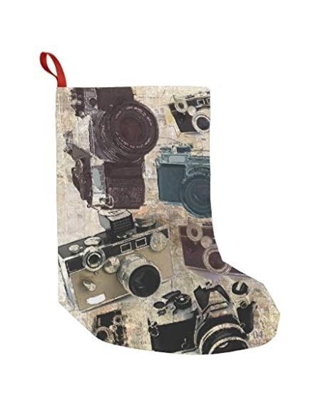 Stockings & Holders Personalized 10.4" x 16.8" Christmas Stocking- Xmas Stocking- Grunge Photographer Photography Vintage Cam...