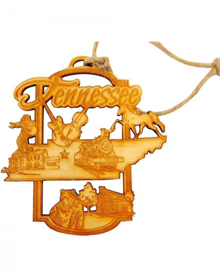 Ornaments Tennessee Christmas Ornament Wooden State Made in The USA - C41874INXD4 $25.42