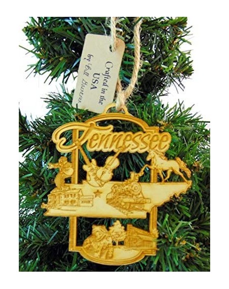 Ornaments Tennessee Christmas Ornament Wooden State Made in The USA - C41874INXD4 $12.02