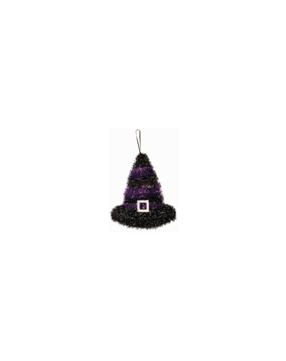 Tinsel Halloween Tinsel Witch Hat Hanging Decoration - 2 Pieces - CF19GM2L4X6 $25.44