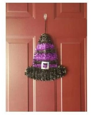 Tinsel Halloween Tinsel Witch Hat Hanging Decoration - 2 Pieces - CF19GM2L4X6 $25.44