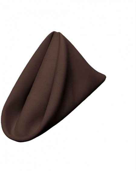 Tableware 10-Pack Polyester Poplin Napkins- 18 by 18-Inch- Brown - Brown - CH11F7PDQPL $16.86