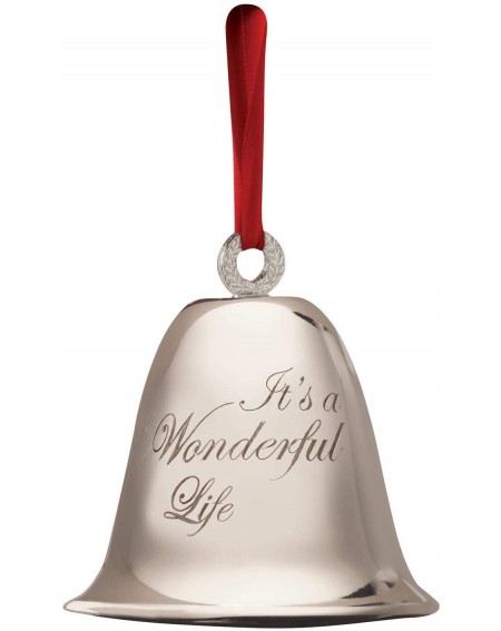 Ornaments It's A Wonderful Life Christmas Bell Authentic Silver-Plated Ornament - CY18H6O0A0H $35.37