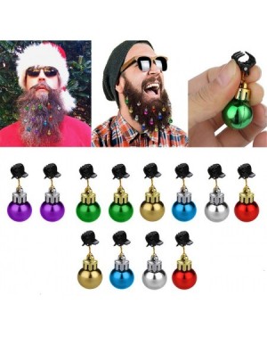 Ornaments 12pcs Beard Ornaments Creative Christmas Beard Baubles Ornaments Colorful Christmas Facial Decor for Men (1) - 1 - ...
