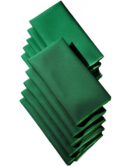 Tableware 10-Pack Polyester Poplin Napkins- 18 by 18-Inch- Emerald Green - Emerald Green - CR11F7PDRKP $13.45