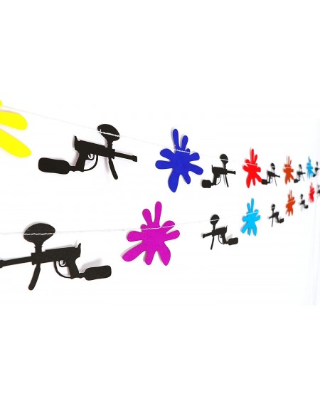 Banners & Garlands Paintball and Gun Garland - Birthday Decorations-Party Decorations-Party décor-Creative Decoration - C818S...